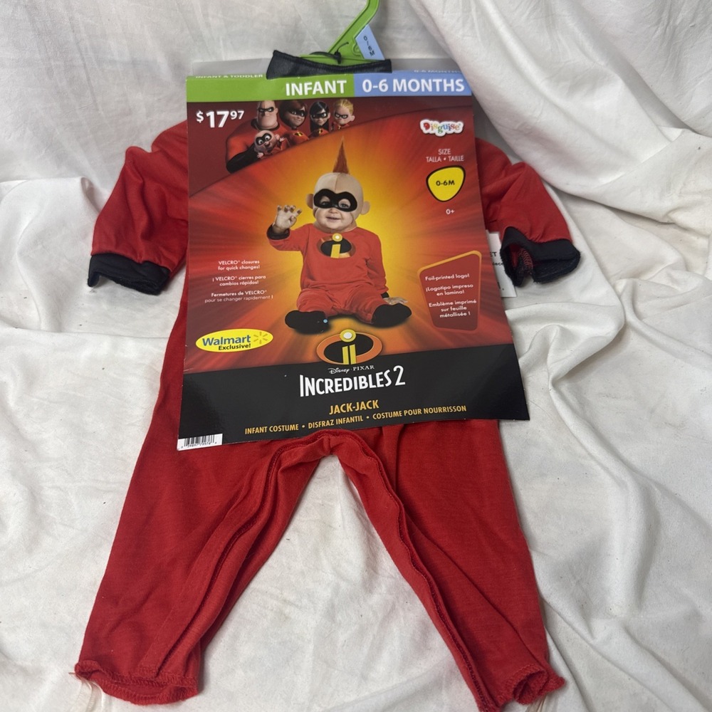 Incredibles 2 Jack-Jack Infant Halloween Costume 0-6M Baby Pixar Superhero NEW